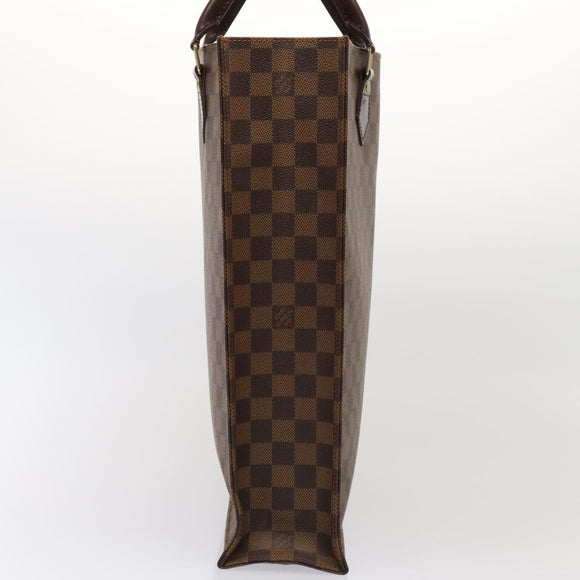 LOUIS VUITTON Damier Ebene Sac Plat Hand Bag N51140 LV Auth 88919V