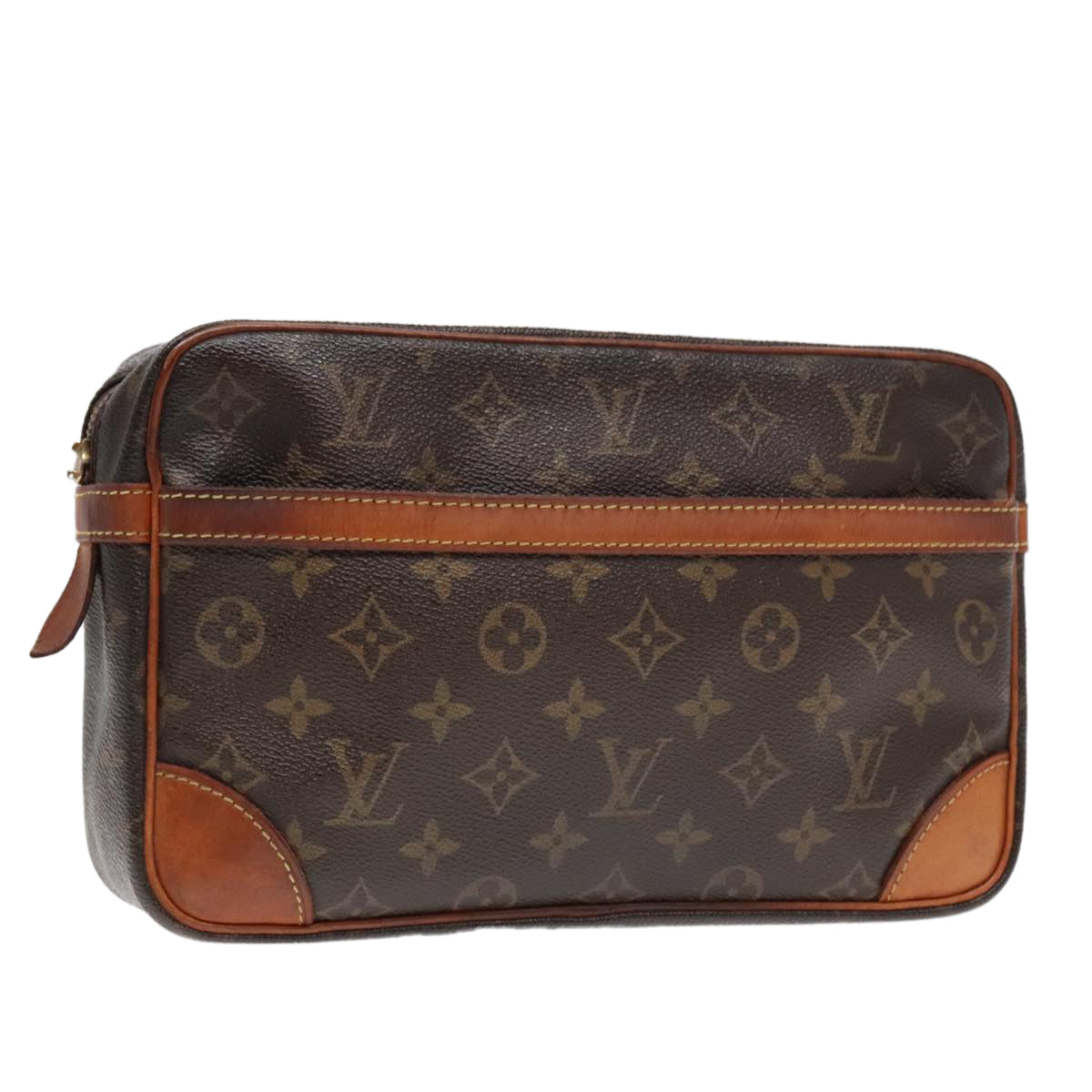 LOUIS VUITTON Monogram Compiegne 28 Clutch Bag M51845 LV Auth 88930