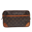 LOUIS VUITTON Monogram Compiegne 28 Clutch Bag M51845 LV Auth 88930-13
