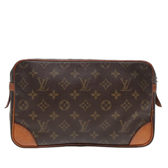 LOUIS VUITTON Monogram Compiegne 28 Clutch Bag M51845 LV Auth 88930