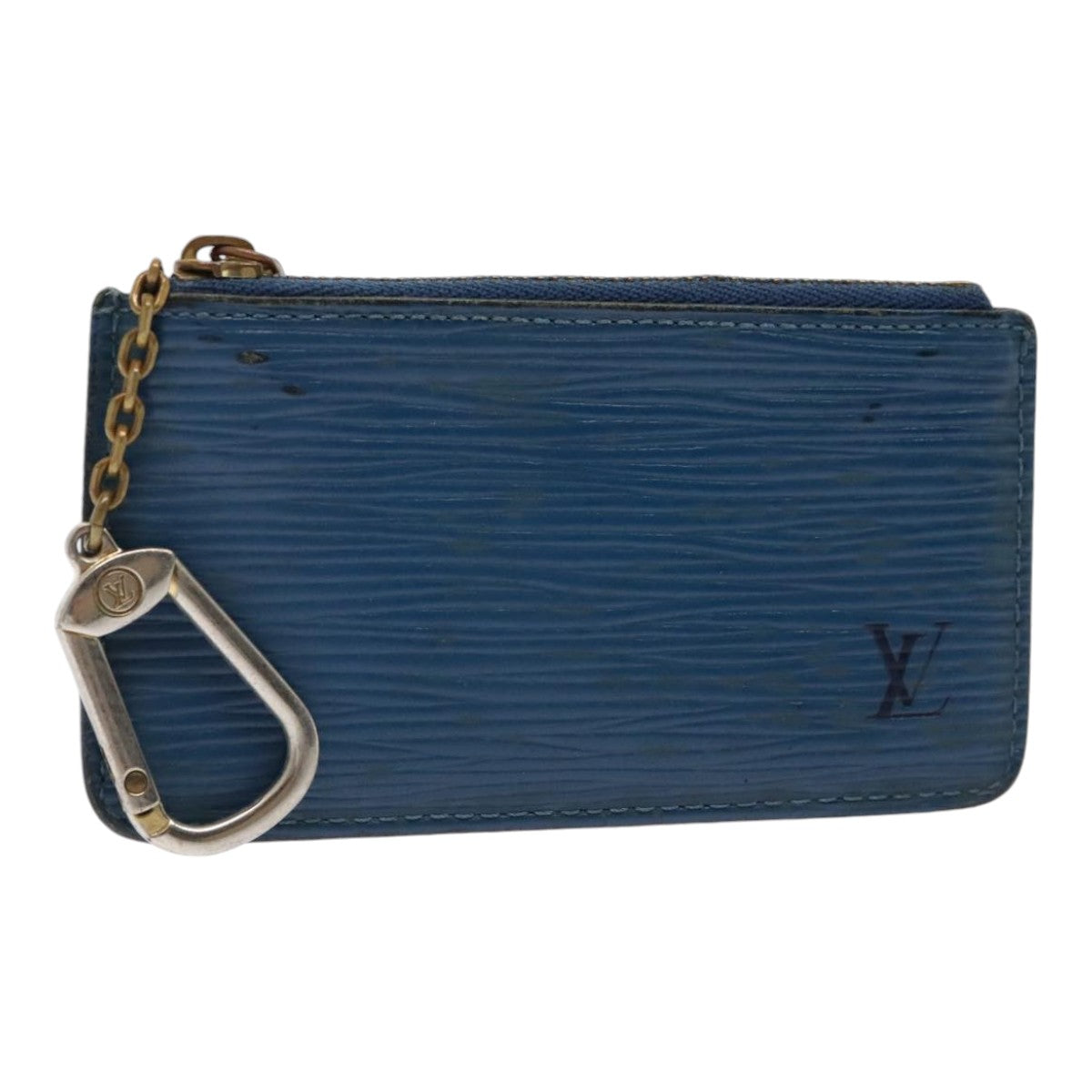 LOUIS VUITTON Epi Pochette Cles Coin Purse Blue M6380G LV Auth 88946