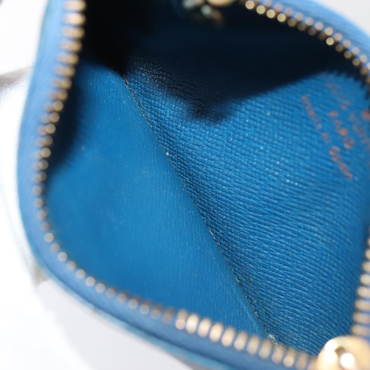 LOUIS VUITTON Epi Pochette Cles Coin Purse Blue M6380G LV Auth 88946