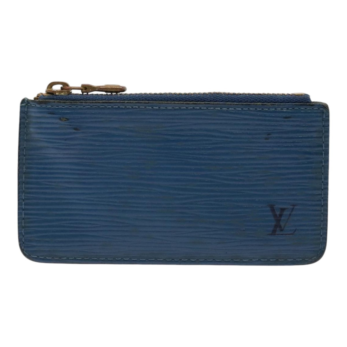 LOUIS VUITTON Epi Pochette Cles Coin Purse Blue M6380G LV Auth 88946