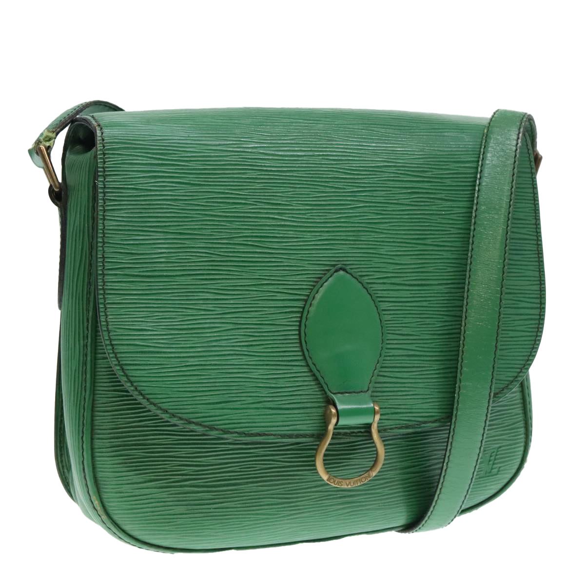 LOUIS VUITTON Epi Saint Cloud GM Shoulder Bag Green M52194 LV Auth 88948