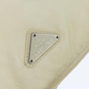 PRADA Shoulder Bag Nylon White Silver Auth 88961-17