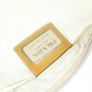 PRADA Shoulder Bag Nylon White Silver Auth 88961-18