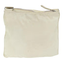 PRADA Shoulder Bag Nylon White Silver Auth 88961-2
