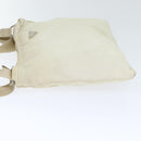 PRADA Shoulder Bag Nylon White Silver Auth 88961-3