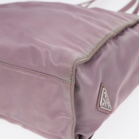 PRADA Hand Bag Nylon Purple Silver Auth 88963