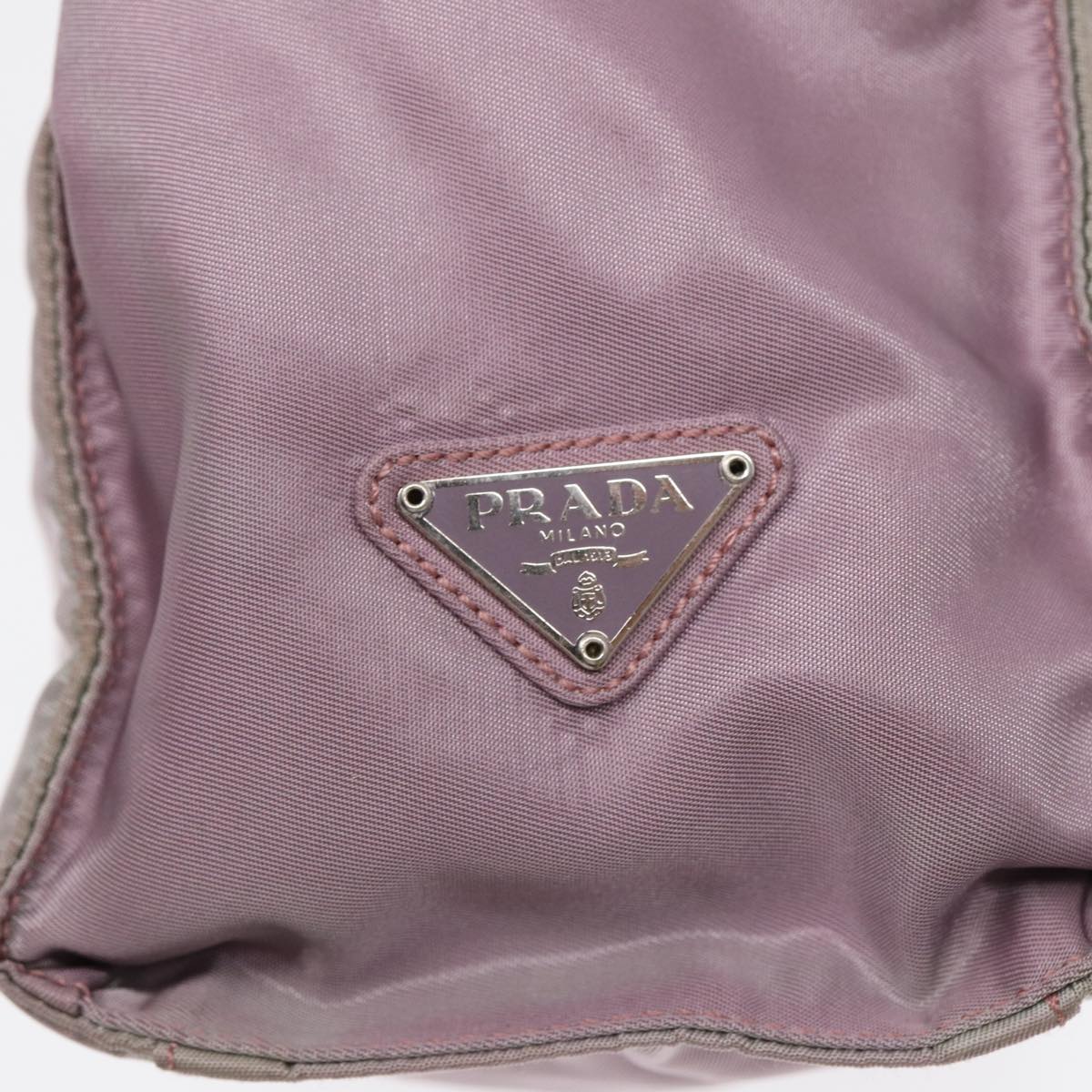 PRADA Hand Bag Nylon Purple Silver Auth 88963