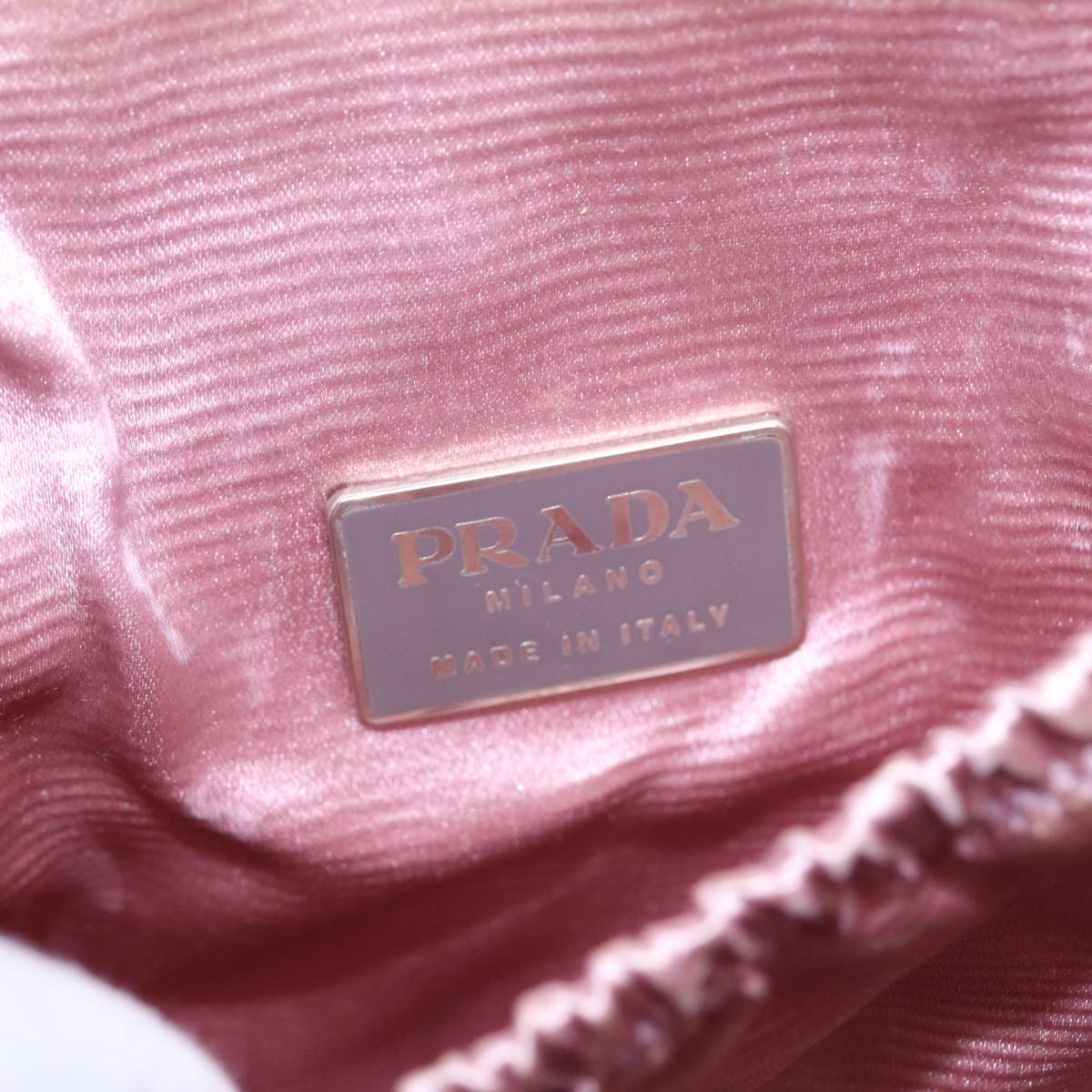 PRADA Hand Bag Nylon Purple Silver Auth 88963