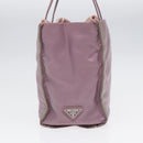 PRADA Hand Bag Nylon Purple Silver Auth 88963-3