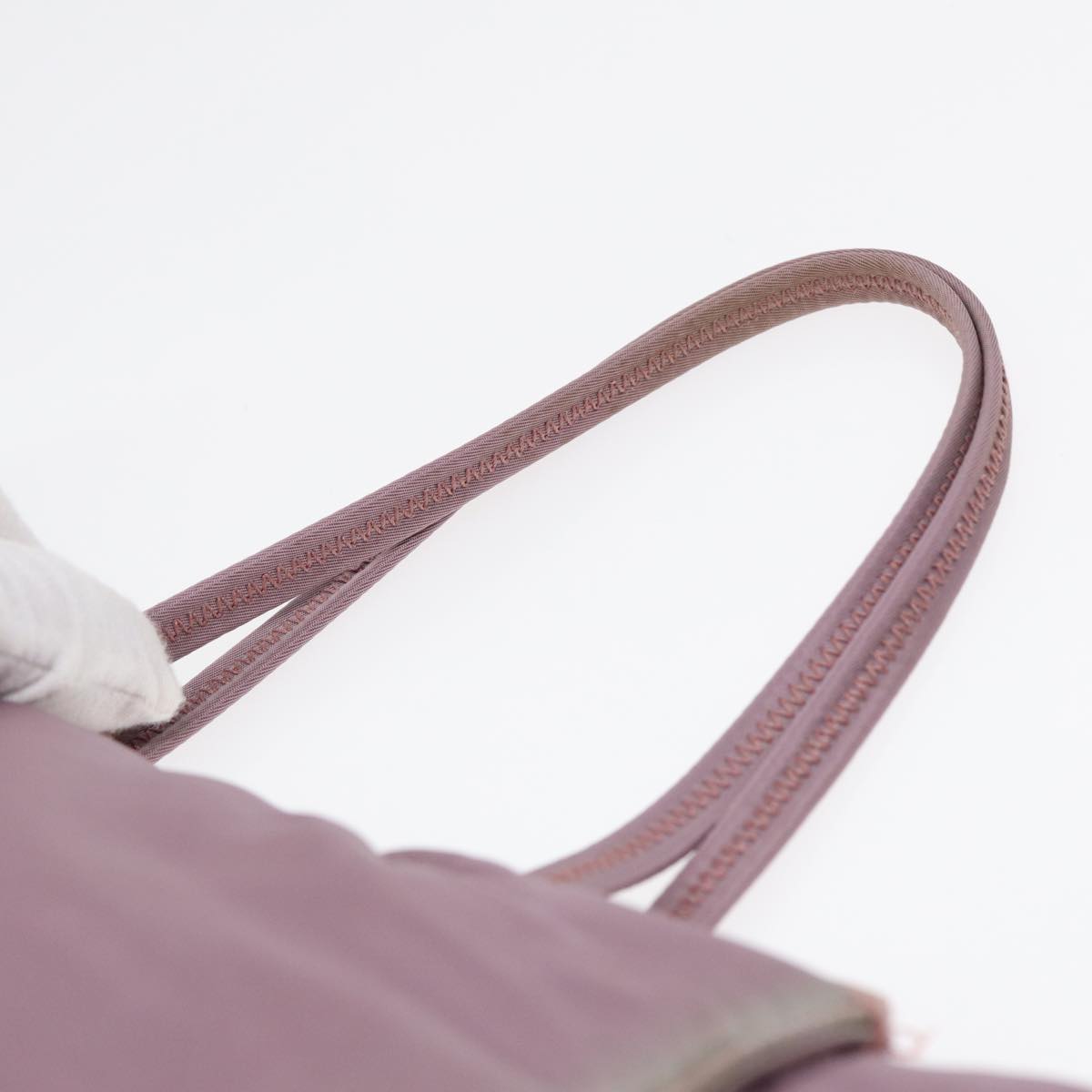 PRADA Hand Bag Nylon Purple Silver Auth 88963