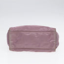 PRADA Hand Bag Nylon Purple Silver Auth 88963-5