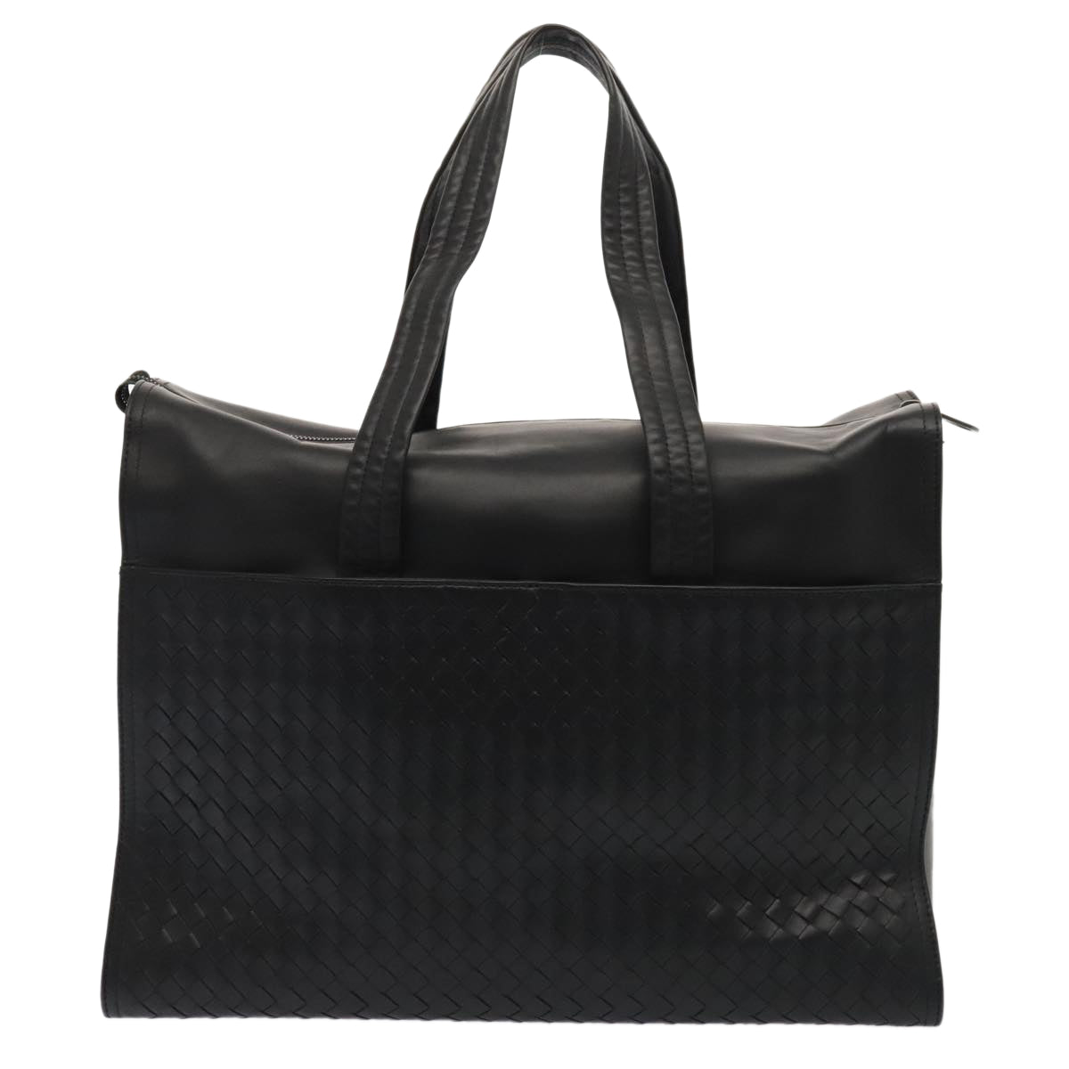 BOTTEGA VENETA INTRECCIATO Tote Bag Leather Black Auth 88978 - 0