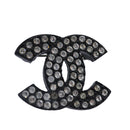 CHANEL Stone Brooch metal Silver CC Auth 89004-1