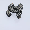 CHANEL Stone Brooch metal Silver CC Auth 89004-4