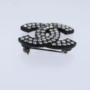 CHANEL Stone Brooch metal Silver CC Auth 89004-5