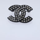 CHANEL Steinbrosche Metall Silber CC Auth 89004-7