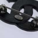 CHANEL Stone Brooch metal Silver CC Auth 89004-9