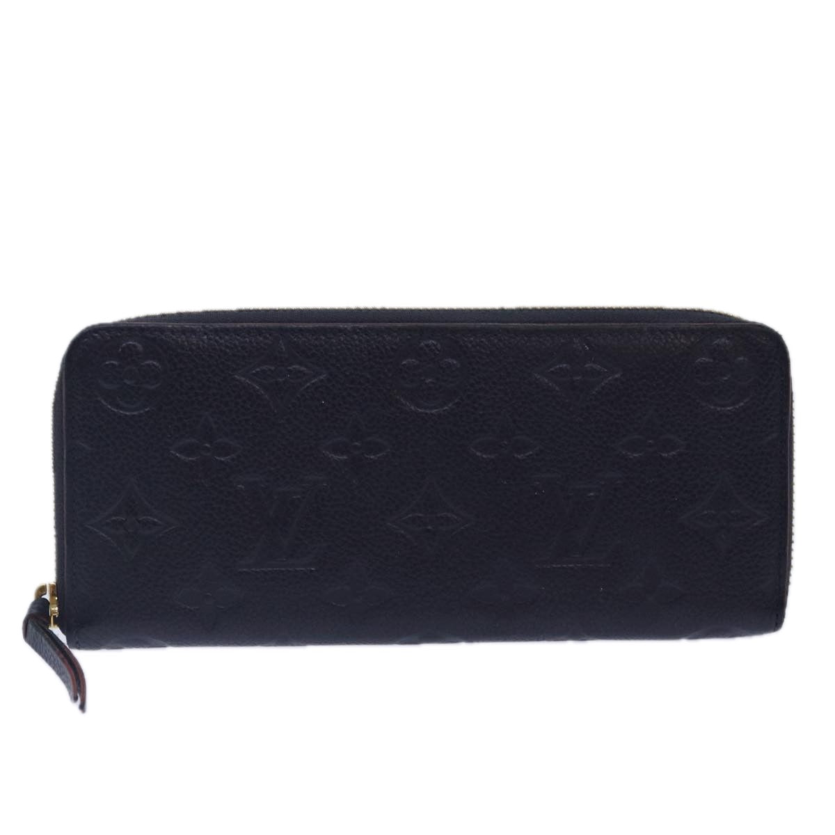 LOUIS VUITTON Empreinte Portefeuille Clemence Long Wallet Navy M60171 Auth 89009