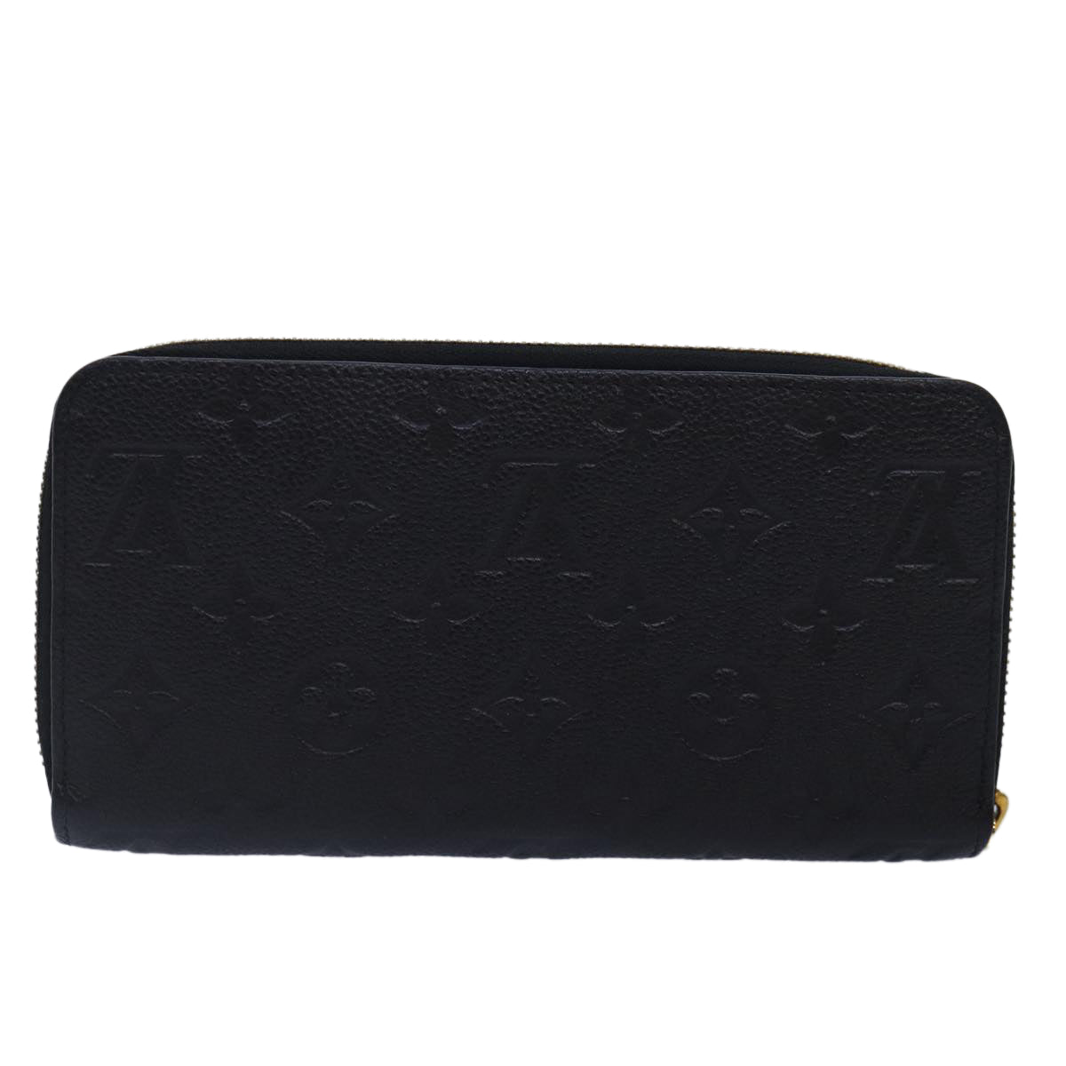 LOUIS VUITTON Monogram Empreinte Zippy Wallet Black M61864 LV Auth 89010A - 0