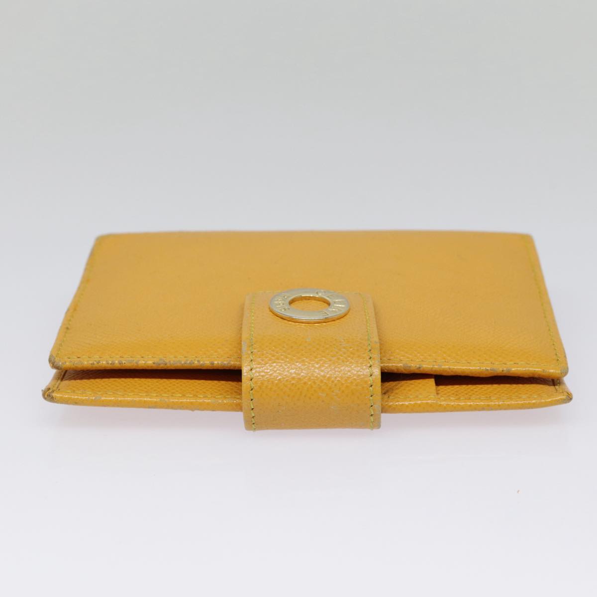 CELINE Day Planner Cover Leather Yellow Gold Auth 89011