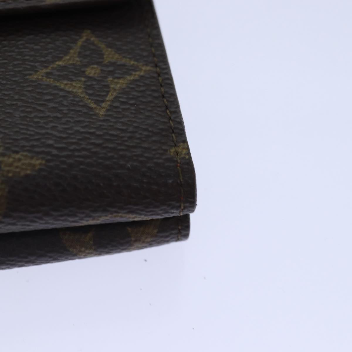 LOUIS VUITTON Monogram Portefeuille Elise Trifold Wallet M61654 LV Auth 89012