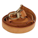 LOUIS VUITTON Adjustable Shoulder Strap Leather 37""-43.7"" Beige LV Auth 89016-1