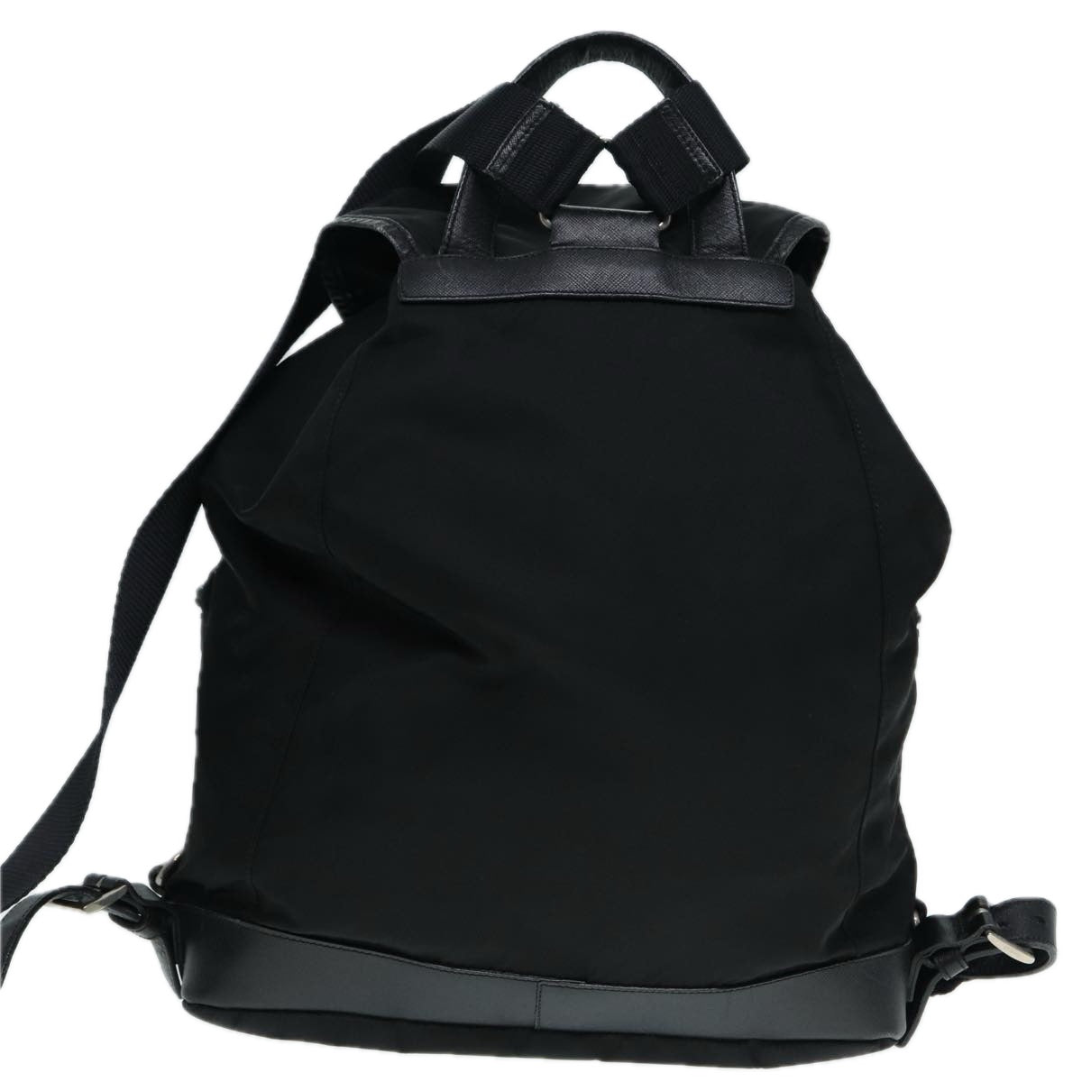 PRADA Backpack Nylon Black Silver Auth 89040 - 0