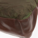 PRADA Shoulder Bag Nylon Leather Green Auth 89043-9