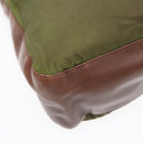 PRADA Shoulder Bag Nylon Leather Green Auth 89043-16