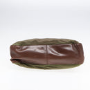 PRADA Shoulder Bag Nylon Leather Green Auth 89043-5