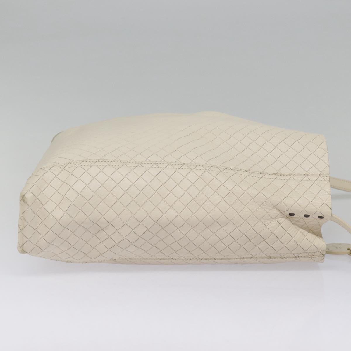 BOTTEGA VENETA Shoulder Bag Leather White Auth 89047