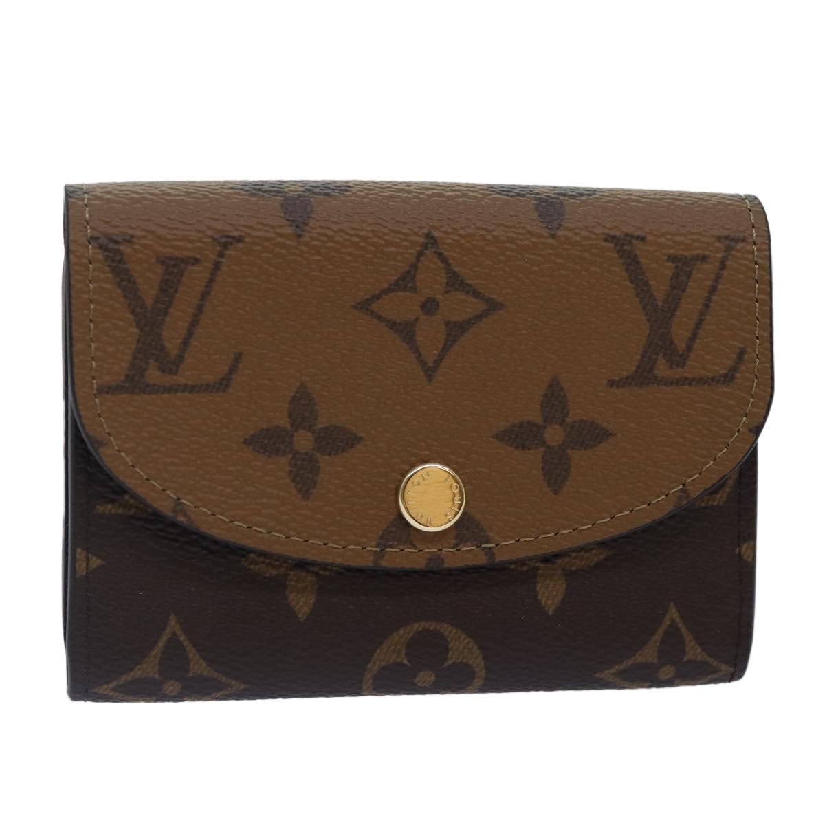 LOUIS VUITTON Monogram Reverse Porte Monnaie Rosary Purse M82333 LV Auth 89054A