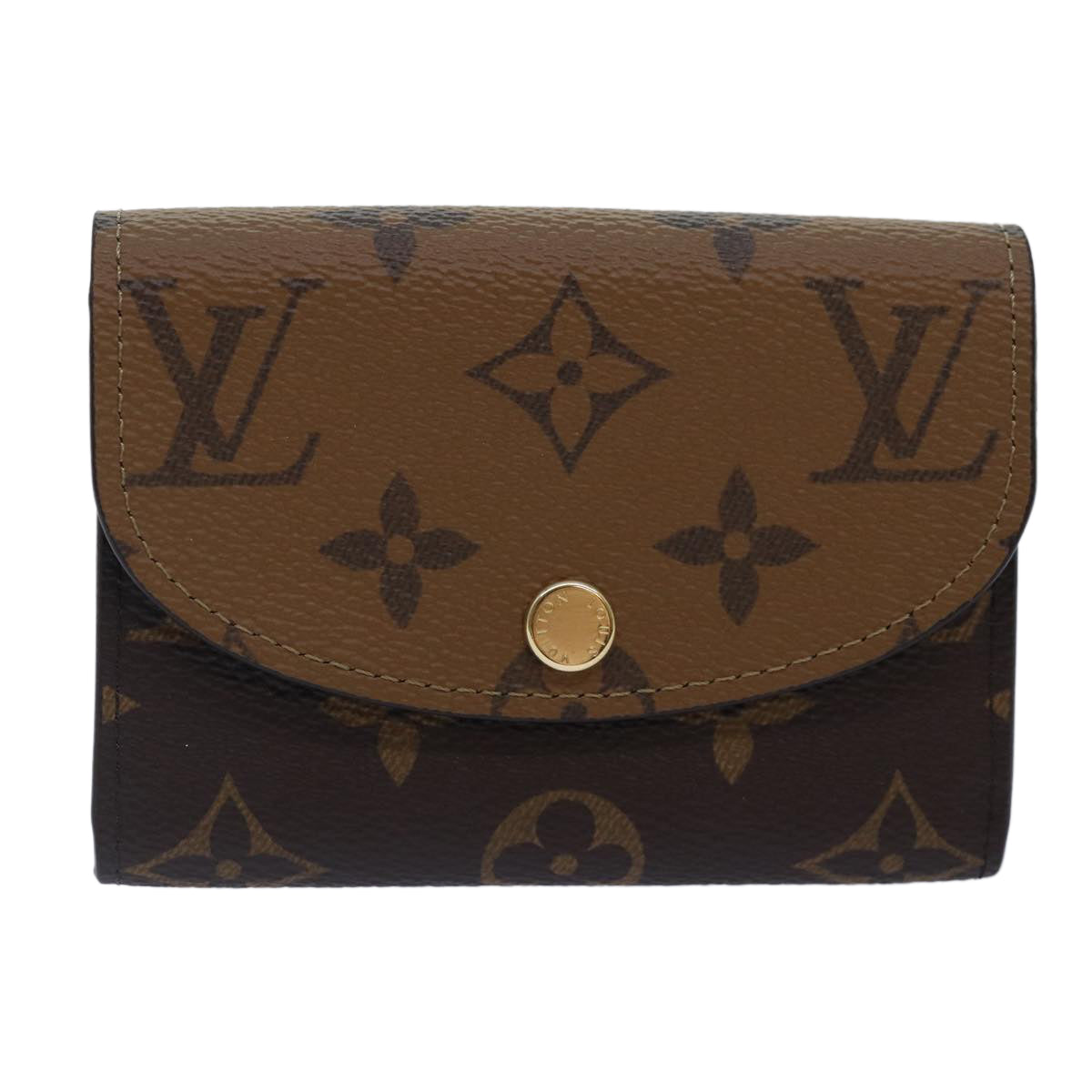 LOUIS VUITTON Monogram Reverse Porte Monnaie Rosary Purse M82333 LV Auth 89054A