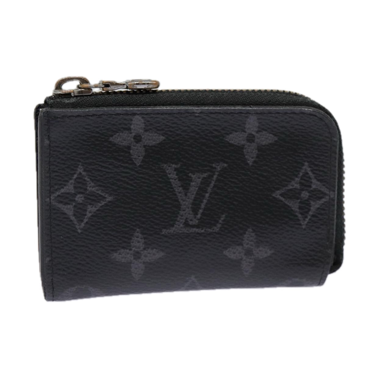 LOUIS VUITTON Monogram Eclipse Porte monnaie Jour Coin Purse M63536 Auth 89055