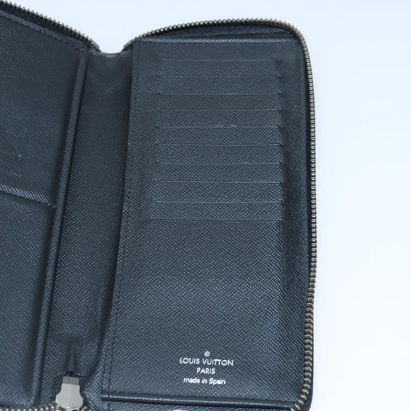 LOUIS VUITTON Monogram Eclipse Zippy Wallet Vertical Wallet M62295 Auth 89056
