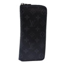 LOUIS VUITTON Monogram Eclipse Zippy Wallet Vertical Wallet M62295 Auth 89056-1