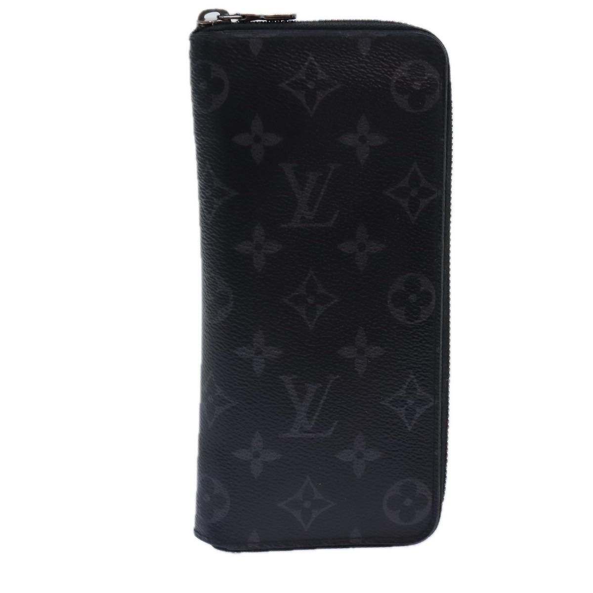 LOUIS VUITTON Monogram Eclipse Zippy Wallet Vertical Wallet M62295 Auth 89056 - 0