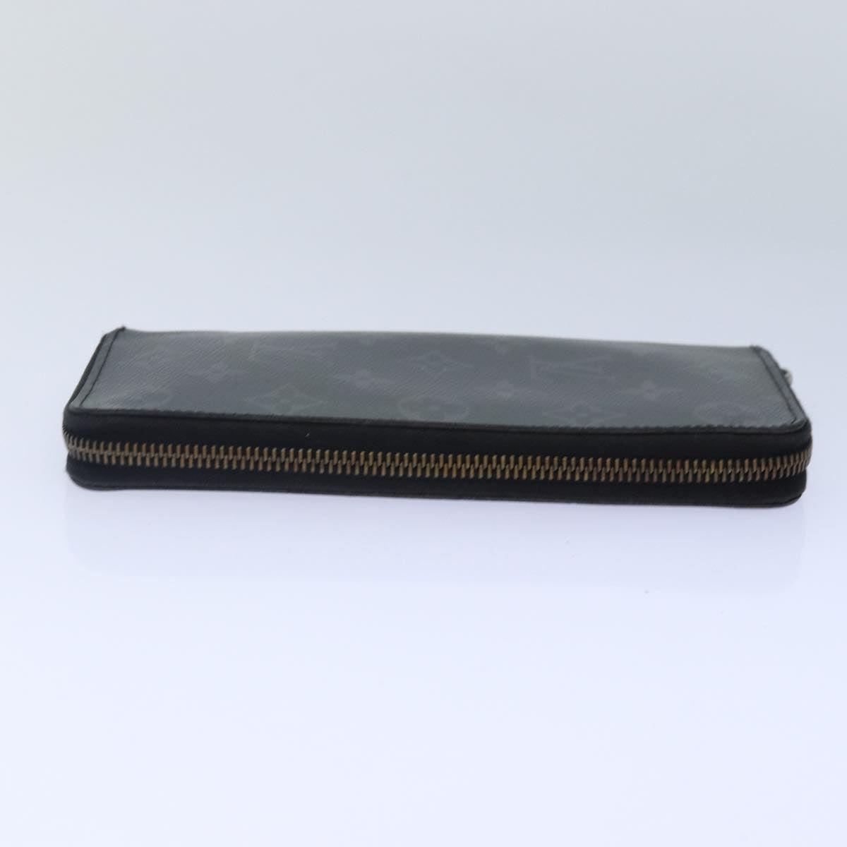 LOUIS VUITTON Monogram Eclipse Zippy Wallet Vertical Wallet M62295 Auth 89056