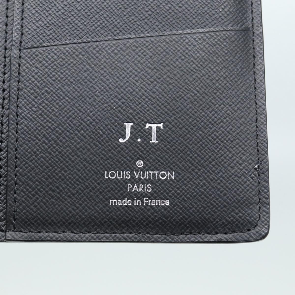 LOUIS VUITTON Taiga Brazza Portefeuille Long Wallet Ardoise M32572 Auth 89058