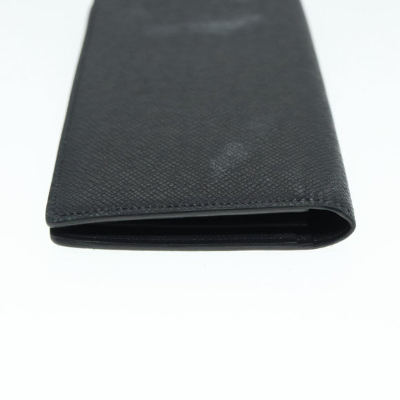 LOUIS VUITTON Taiga Brazza Portemonnaie lang Ardoise M32572 Auth 89058