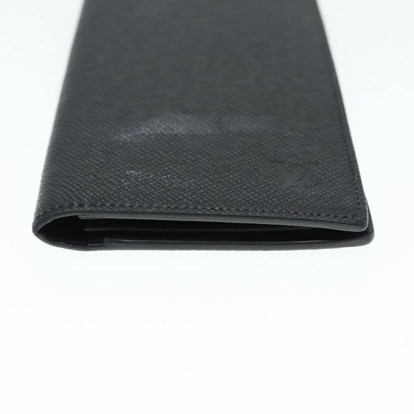 LOUIS VUITTON Taiga Brazza Portemonnaie lang Ardoise M32572 Auth 89058