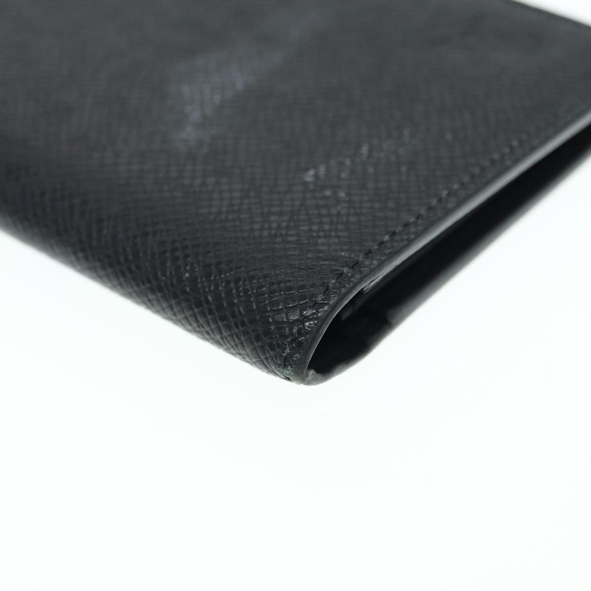 LOUIS VUITTON Taiga Brazza Portefeuille Long Wallet Ardoise M32572 Auth 89058