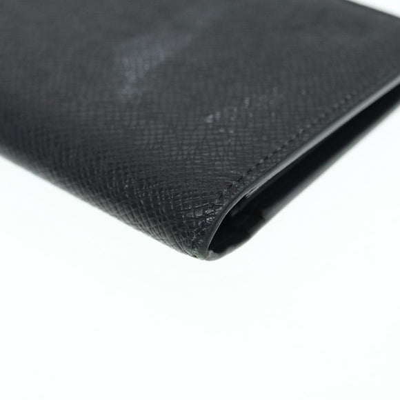 LOUIS VUITTON Taiga Brazza Portemonnaie lang Ardoise M32572 Auth 89058