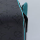 LOUIS VUITTON Monogram Eclipse Reverse Dopp Kit Bag Turquoise M11482 Auth 89059SA-18