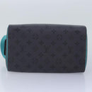 LOUIS VUITTON Monogram Eclipse Reverse Dopp Kit Bag Turquoise M11482 Auth 89059SA-5