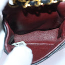 CHANEL Mini Mini Matelasse Chain Pouch Lamb Skin Black Gold CC Auth 89068A-10