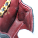 CHANEL Mini Mini Matelasse Chain Pouch Lamb Skin Black Gold CC Auth 89068A-21